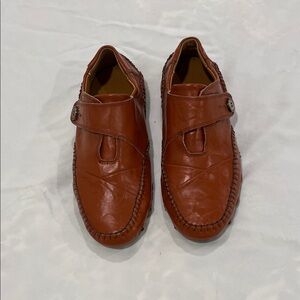 Men's Brown Leather Simulated Loafers